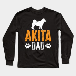 Akita Dad Gift Dog Daddy Akita Father Day Long Sleeve T-Shirt